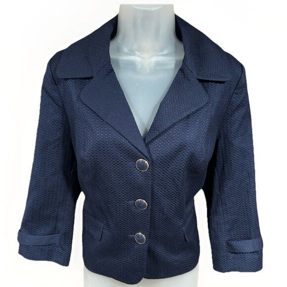 NEW Laundry by Shelli Segal Blazer Jacket Women's Size 10 Navy Professional Work - Picture 6 of 11